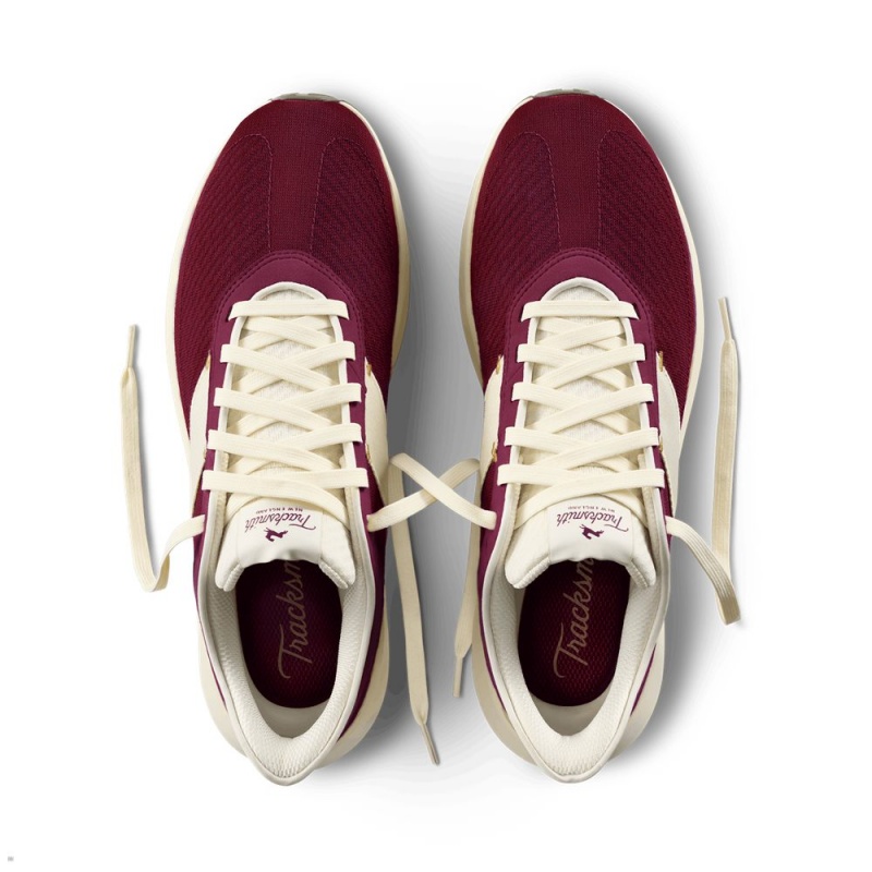 Chaussure Tracksmith Eliot Runner Bordeaux Blanche Femme France | XOR-07827827