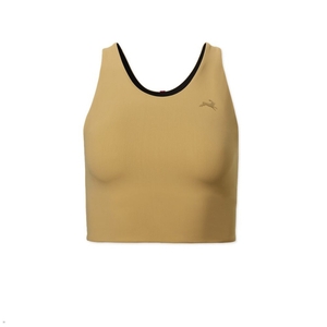 Hauts Tracksmith Turnover Crop Jaune Femme France | KZK-63262718