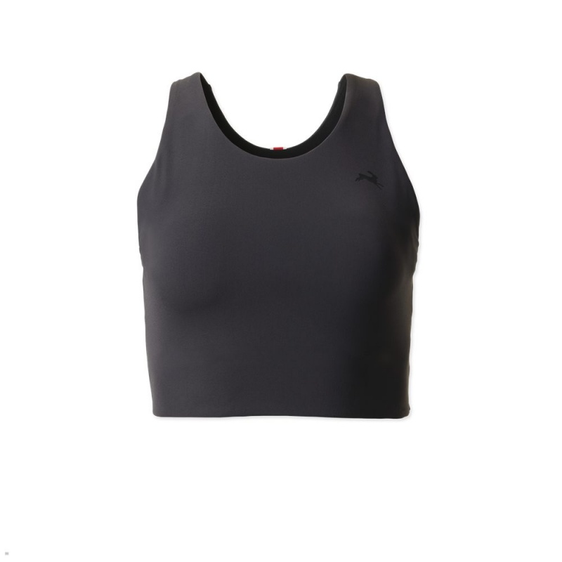 Hauts Tracksmith Turnover Crop Noir Femme France | VLJ-46224075