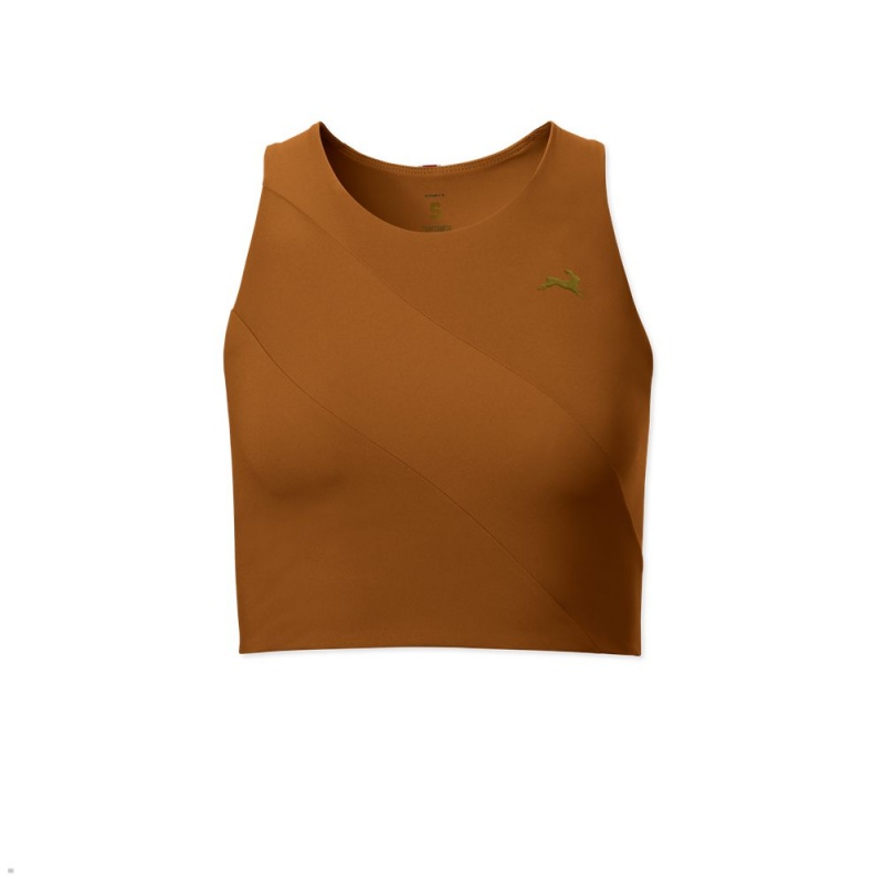 Hauts Tracksmith Bell Lap Marron Femme France | YJG-06465656