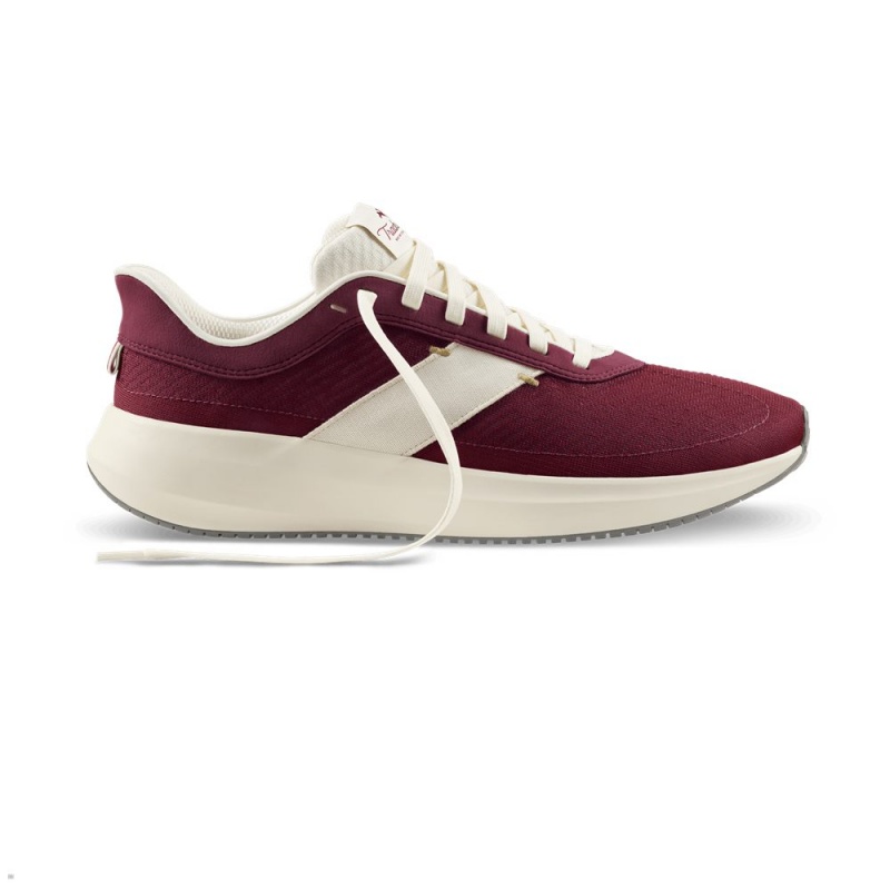 Chaussure Tracksmith Eliot Runner Bordeaux Blanche Femme France | XOR-07827827