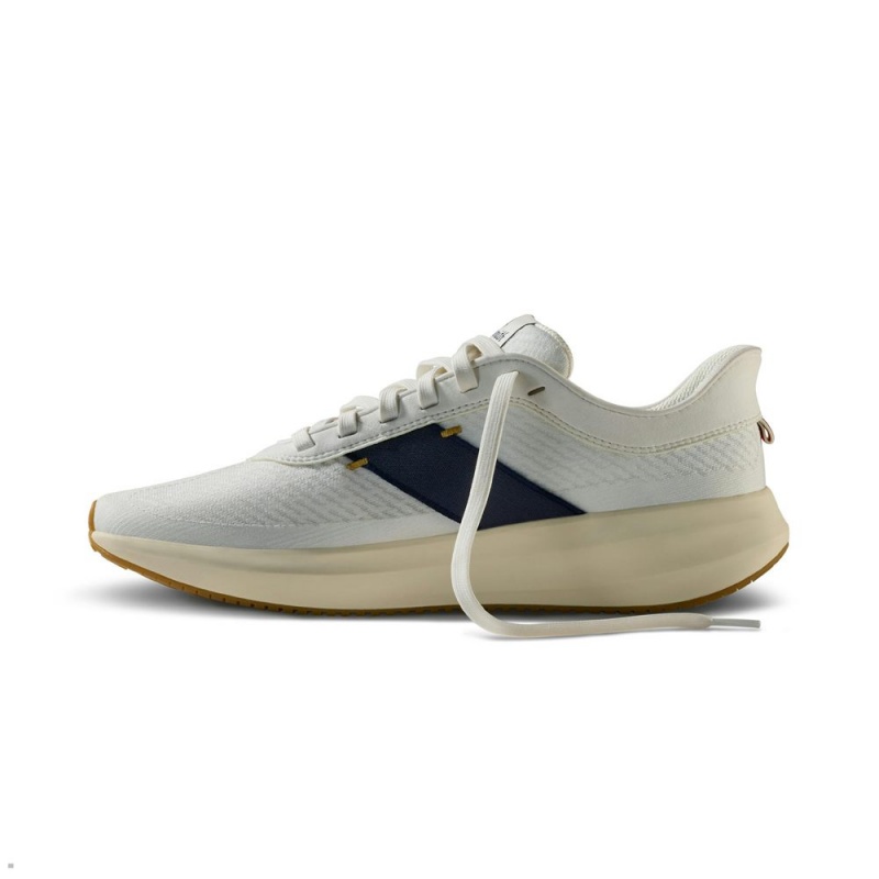 Chaussure Tracksmith Eliot Runner Blanche Bleu Marine Femme France | UID-17729102