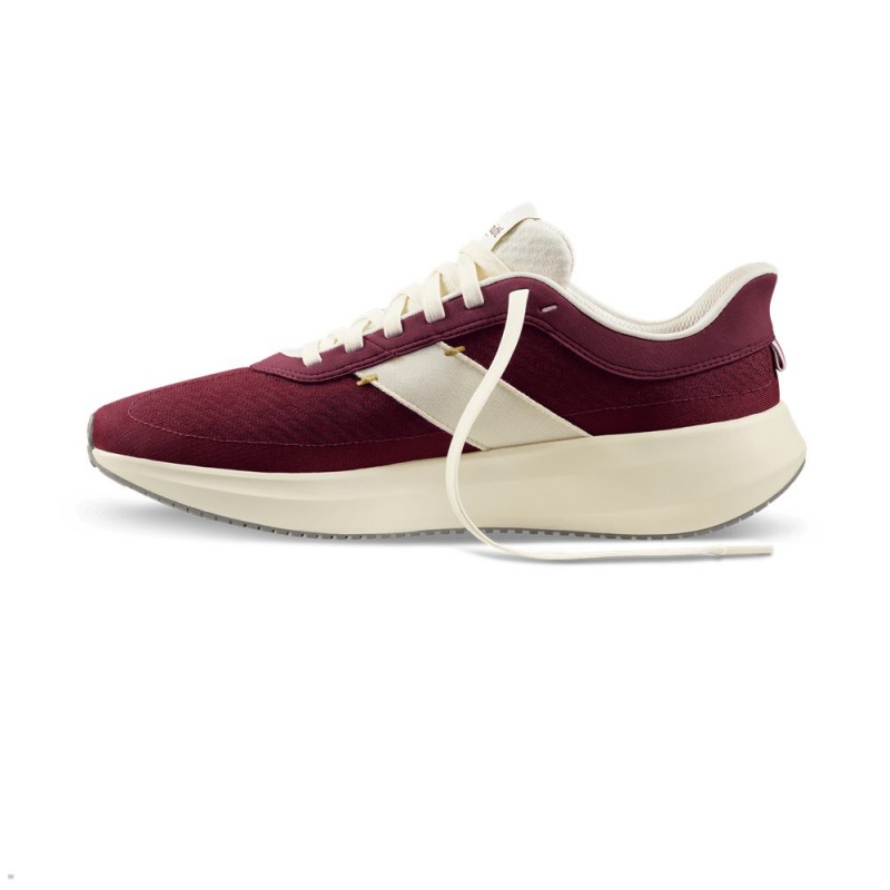 Chaussure Tracksmith Eliot Runner Bordeaux Blanche Femme France | XOR-07827827