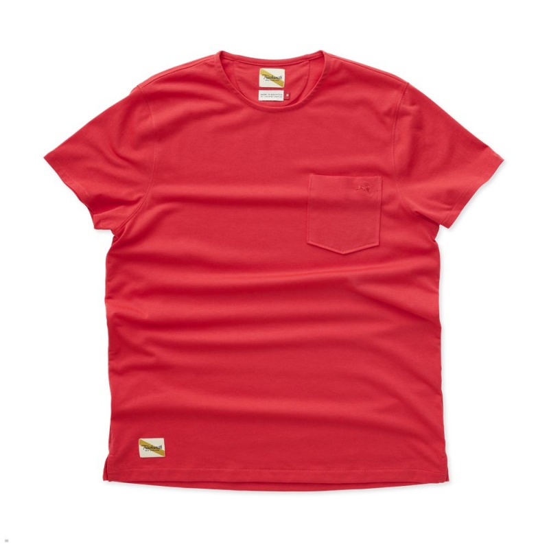 T-Shirt Tracksmith Run Cannonball Run Rouge Femme France | HOO-62203686