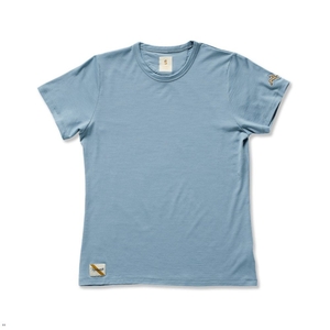 T-Shirt Tracksmith Harrier Bleu Femme France | HAZ-22318356