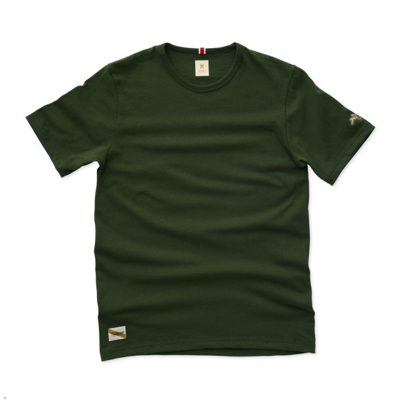 T-Shirt Tracksmith Grayboy Vert Olive Femme France | PKP-99653857