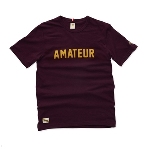 T-Shirt Tracksmith Grayboy Amateur Bordeaux Femme France | GJN-97209544