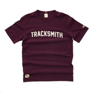 T-Shirt Tracksmith Grayboy Bordeaux Blanche Femme France | RKE-58706902