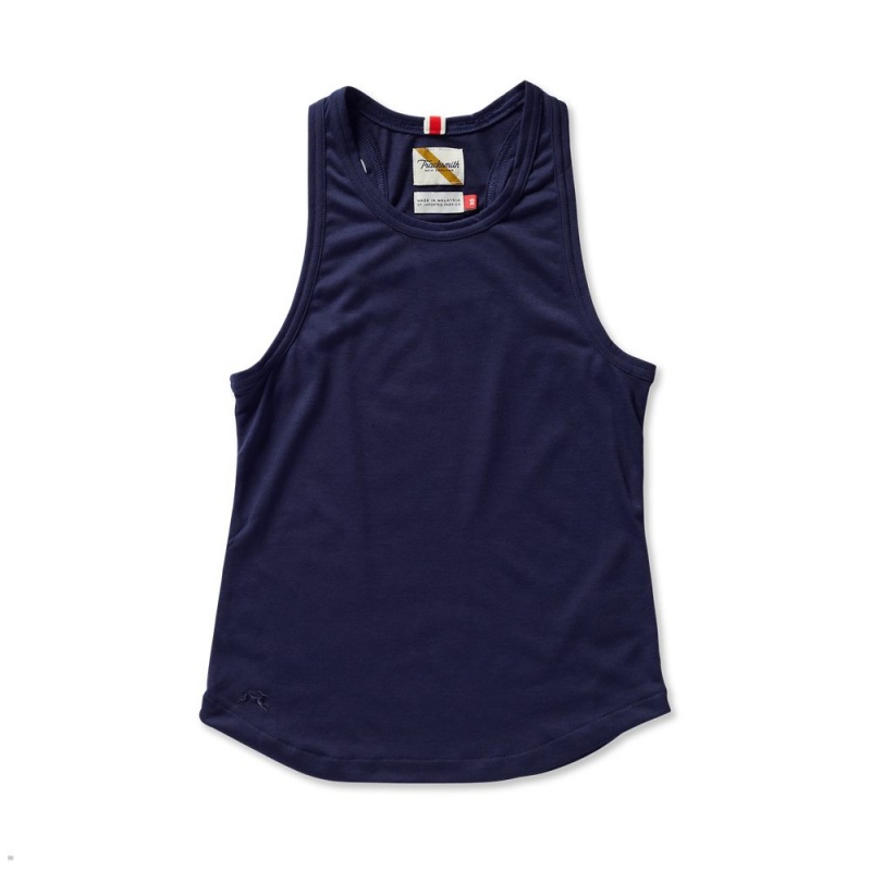 Debardeur Tracksmith Run Cannonball Run Bleu Marine Femme France | POZ-60298311