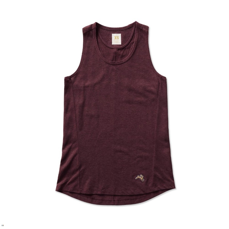 Debardeur Tracksmith Horizon Bordeaux Femme France | LEQ-22966076