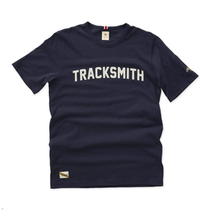 T-Shirt Tracksmith Grayboy Bleu Marine Blanche Femme France | JFA-75102188