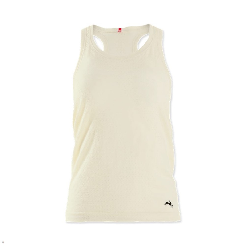 Debardeur Tracksmith Brighton Base Layer Blanche Femme France | DLG-74073931