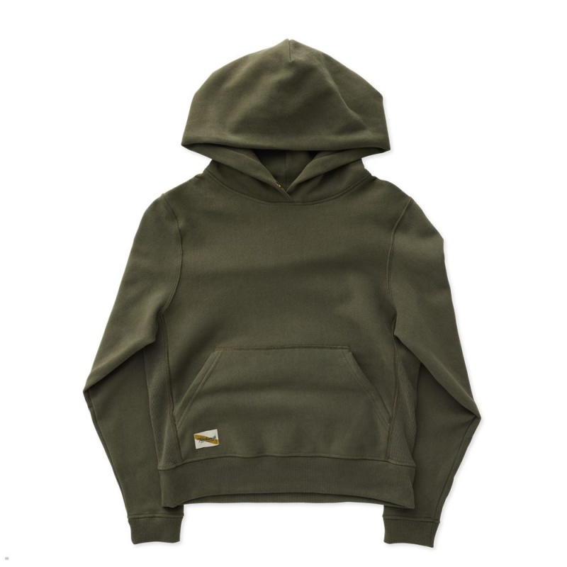 Sweatshirt Tracksmith Trackhouse Vert Olive Femme France | KWW-31521721