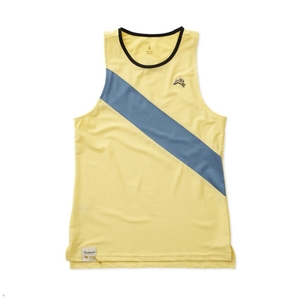 Debardeur Tracksmith Van Cortlandt Jaune Bleu Femme France | VTQ-13564931