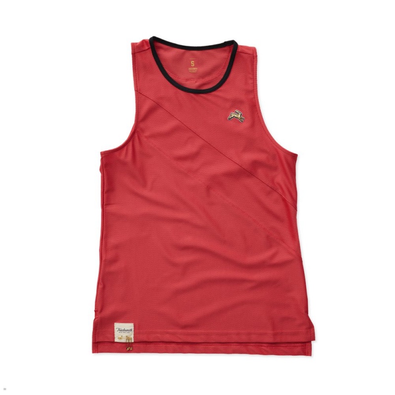 Debardeur Tracksmith Van Cortlandt Rouge Femme France | ESU-78927474