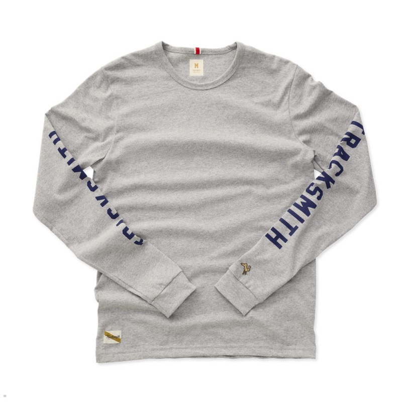 Chemises Tracksmith Grayboy Long Sleeve Grise Femme France | JET-98126213