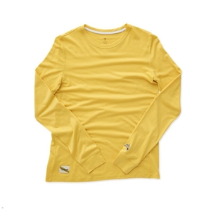 Chemises Tracksmith Harrier Long Sleeve Jaune Femme France | IRA-65225880