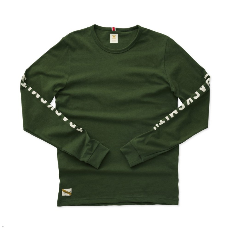 Chemises Tracksmith Grayboy Long Sleeve Vert Olive Blanche Femme France | SDG-72030463