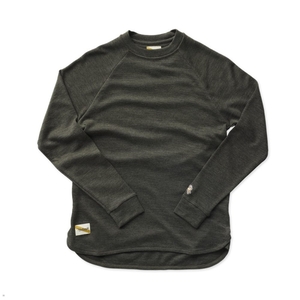 Sweatshirt Tracksmith Downeaster Crew Vert Olive Femme France | RKC-04398879