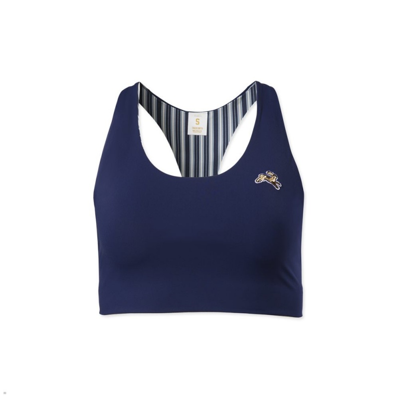 Soutien-Gorge Tracksmith Run Cannonball Run Bleu Marine Femme France | QOG-23040746