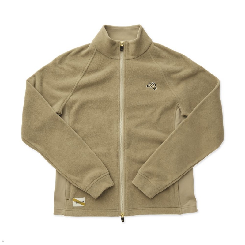 Veste Tracksmith Franklin Fleece Vert Olive Femme France | MZD-03379372