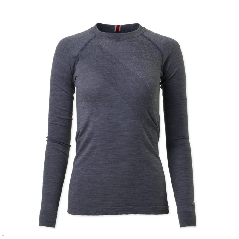 Couche De Base Tracksmith Brighton Bleu Femme France | MIF-88261485