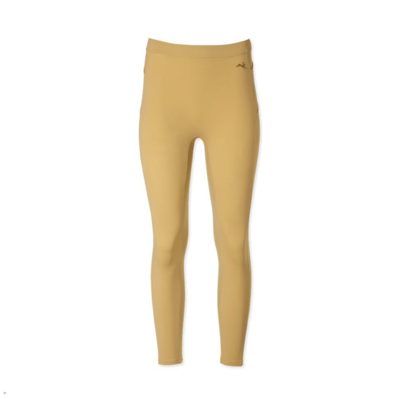 Collant Tracksmith Turnover Crop Jaune Femme France | EXQ-19441681