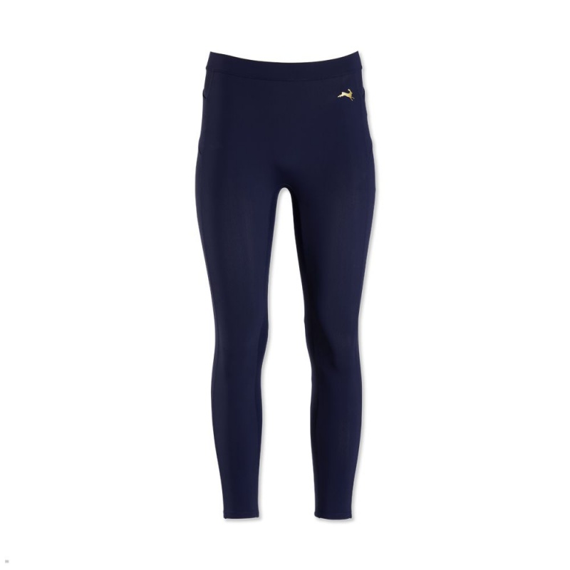 Collant Tracksmith Turnover Crop Bleu Marine Femme France | SRK-03605117