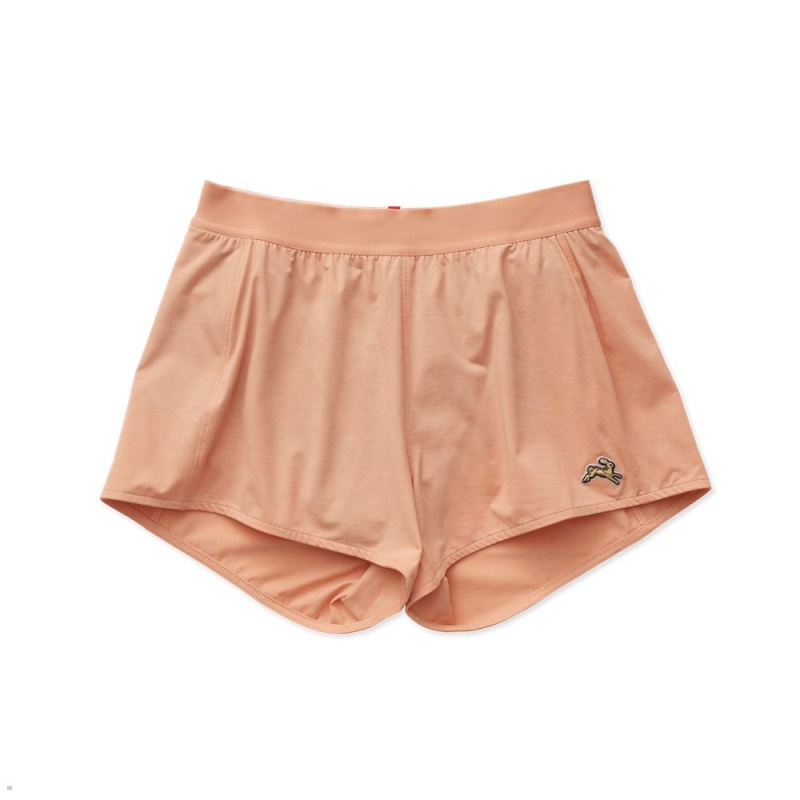 Short Tracksmith Session Speed Orange Femme France | FPY-56984336