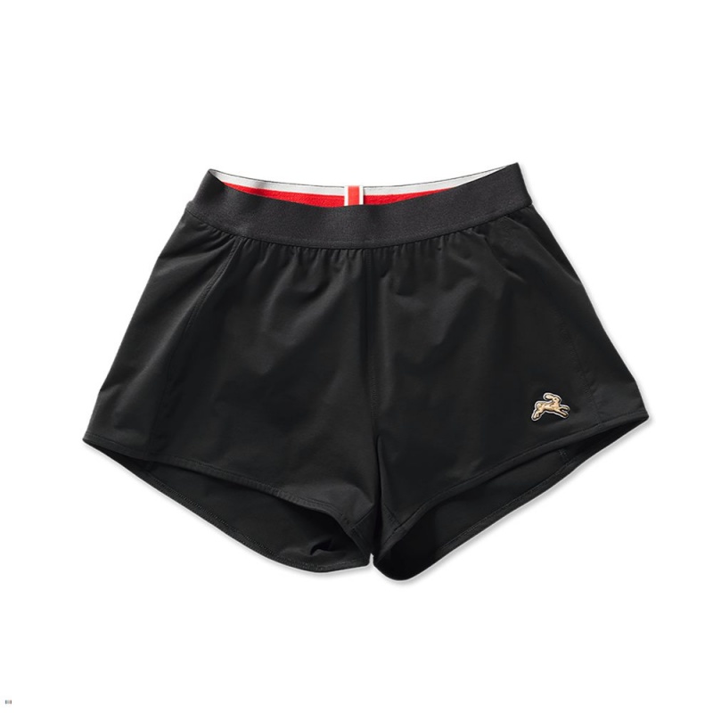 Short Tracksmith Session Speed Noir Femme France | CXK-18146604