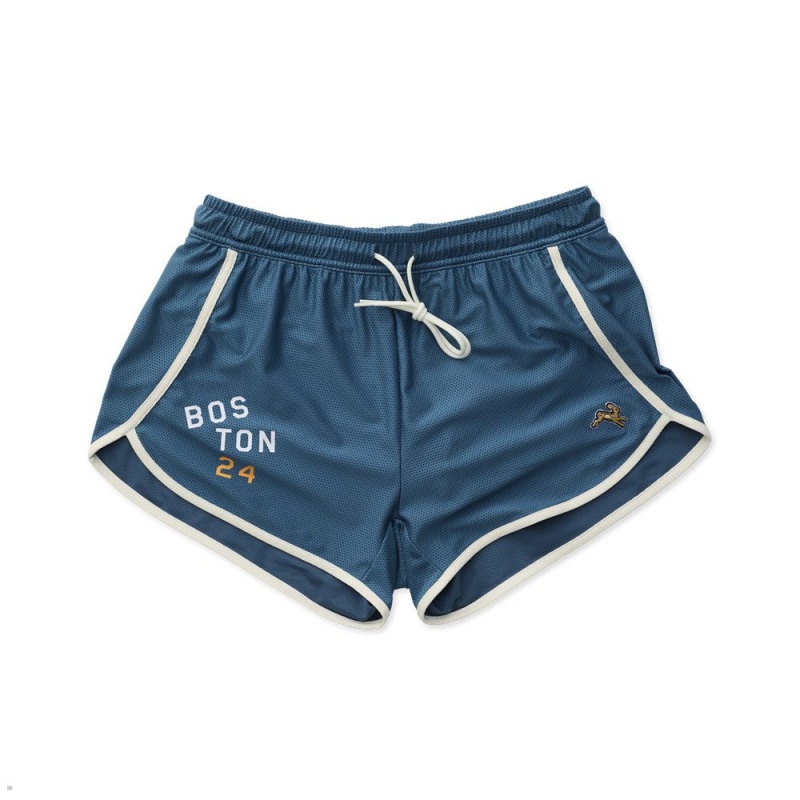 Short Tracksmith Boston Bleu Femme France | FCK-25484694