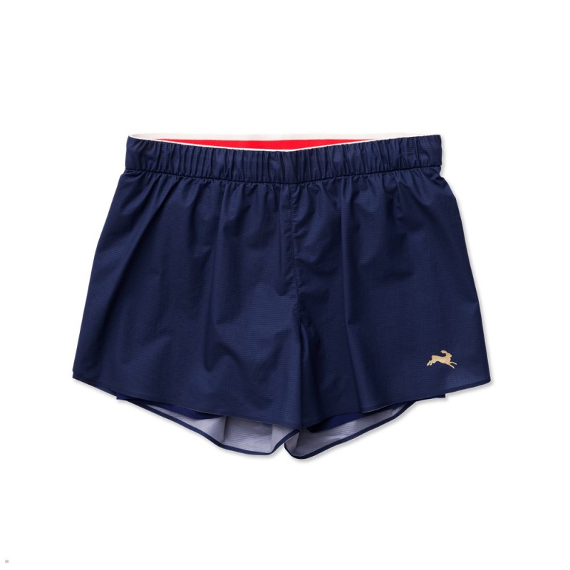 Short Tracksmith Rain Bleu Marine Femme France | DSP-90527587