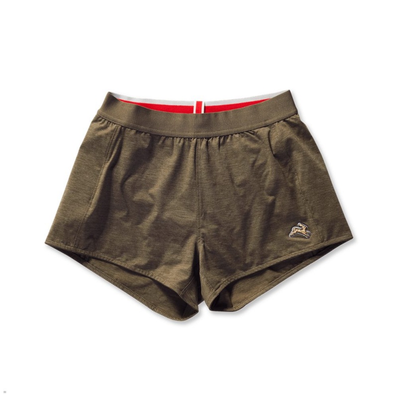 Short Tracksmith Session Speed Marron Femme France | MYO-23359549