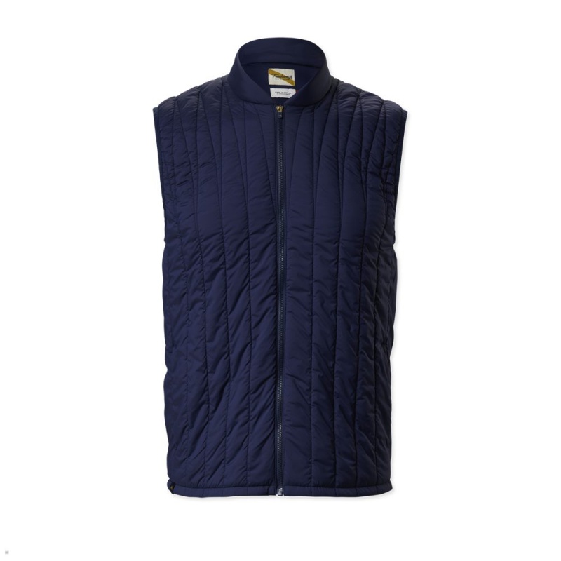 Gilet Tracksmith Harbor Bleu Marine Homme France | WFL-69877163