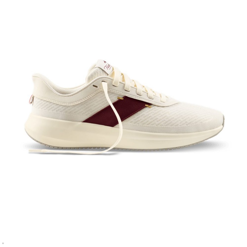 Chaussure Tracksmith Eliot Runner Blanche Bordeaux Homme France | GRK-68839469