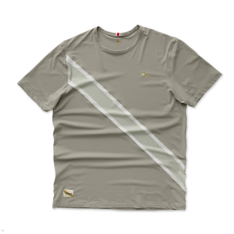 T-Shirt Tracksmith Strata Vert Olive Homme France | YIG-72163517