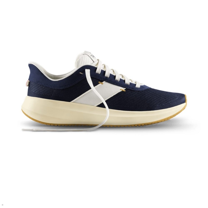 Chaussure Tracksmith Eliot Runner Bleu Marine Blanche Homme France | YAS-70824573