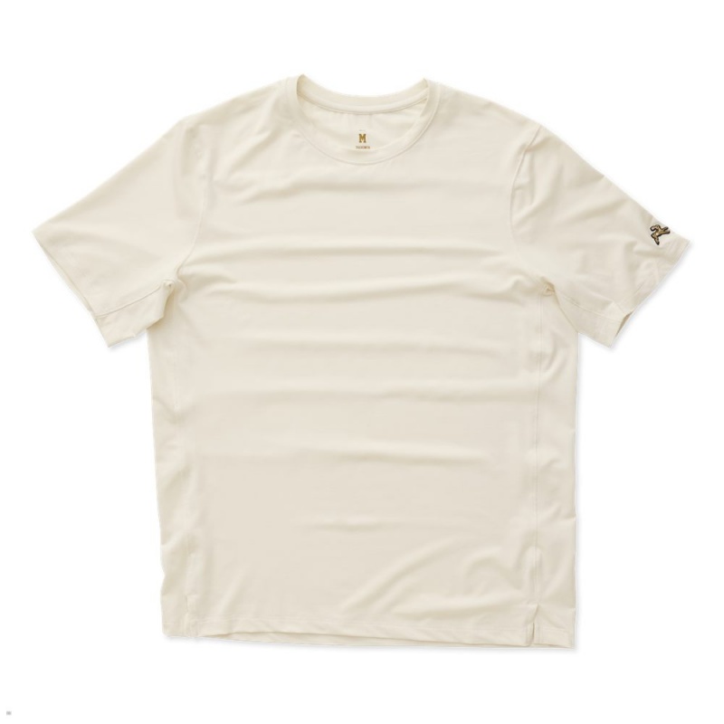 T-Shirt Tracksmith Session Blanche Homme France | RYI-66746403