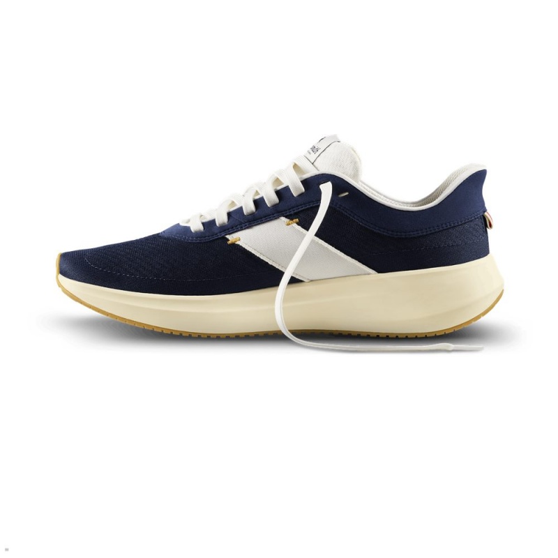 Chaussure Tracksmith Eliot Runner Bleu Marine Blanche Homme France | YAS-70824573