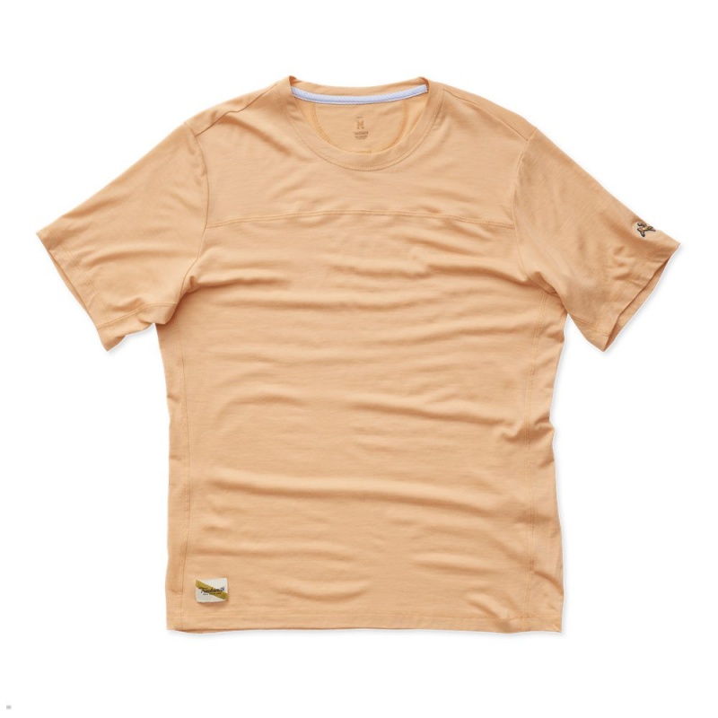 T-Shirt Tracksmith Harrier Corail Homme France | ECA-58428364