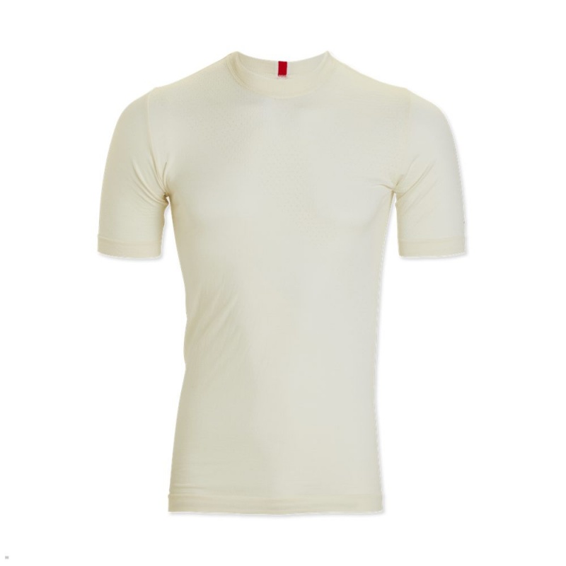 T-Shirt Tracksmith Brighton Base Layer Blanche Homme France | GGC-49910252