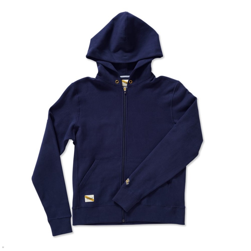 Sweatshirt Tracksmith Trackhouse Zip Bleu Marine Homme France | LEA-05000471