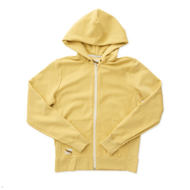 Sweatshirt Tracksmith Trackhouse Zip Jaune Homme France | EDF-84722645