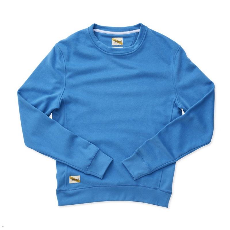 Sweatshirt Tracksmith Trackhouse Midweight Crew Bleu Homme France | OCU-69548436