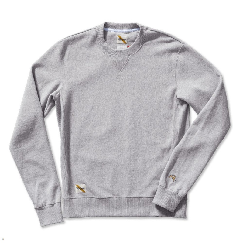 Sweatshirt Tracksmith Trackhouse Crew Grise Homme France | CYQ-13766839