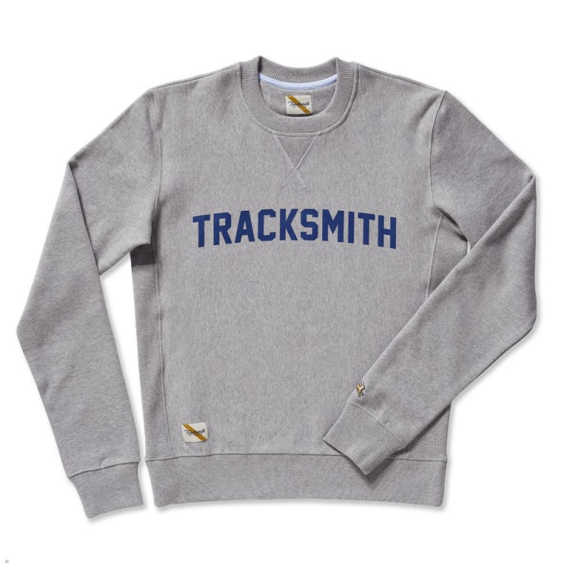 Sweatshirt Tracksmith Trackhouse Crew Grise Homme France | NQH-99272161