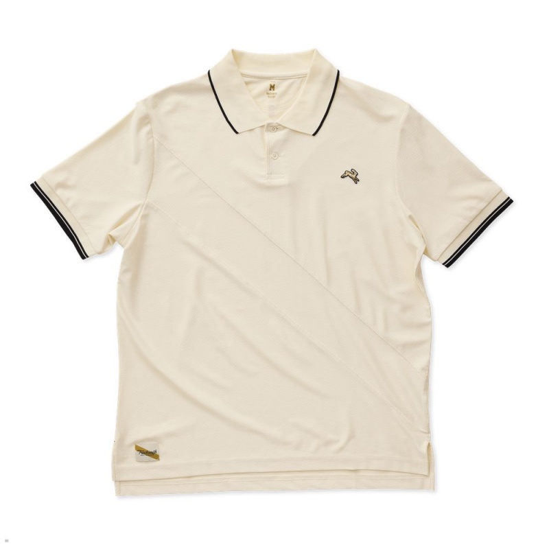 Chemises Tracksmith Van Cortlandt Polo Blanche Homme France | TDI-53037620