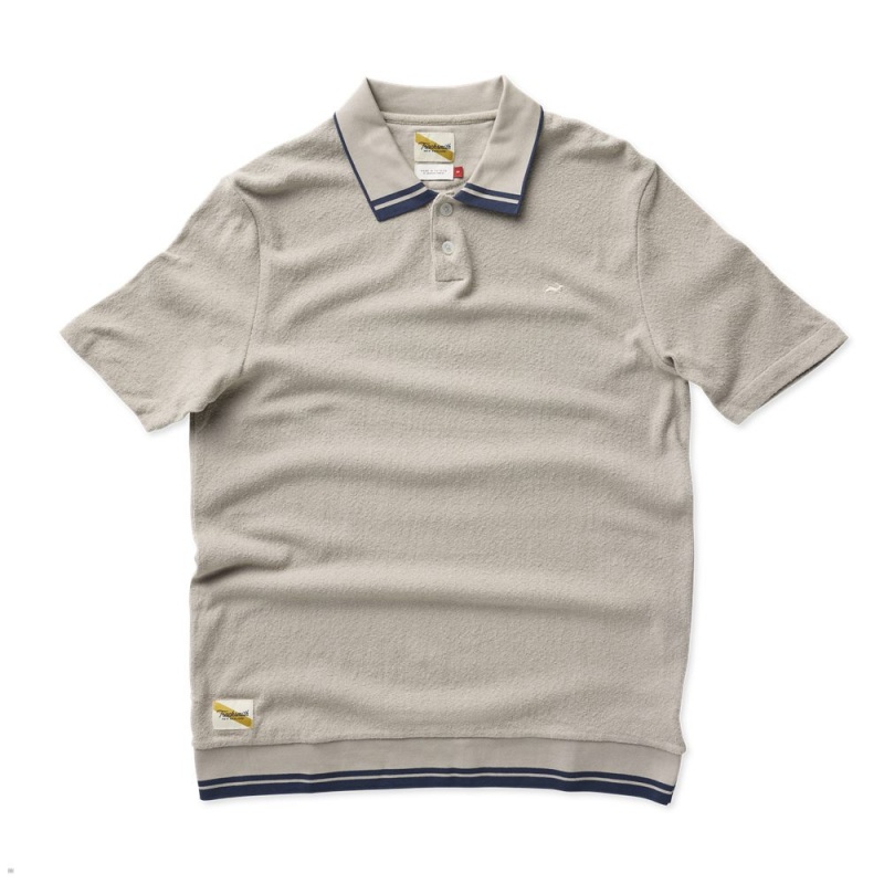 Chemises Tracksmith Terry Polo Grise Homme France | JKU-25637695