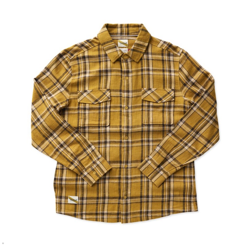 Chemises Tracksmith New England Flannel Marron Homme France | NKX-39560566