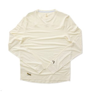 Chemises Tracksmith Harrier Long Sleeve Blanche Homme France | ONK-66485984